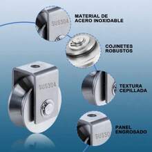 Tendencia2 Ruedas De Puerta En V De 2in, Acero Inoxi 304 Alta CalidadCalidad premium - 1 - Ver 9