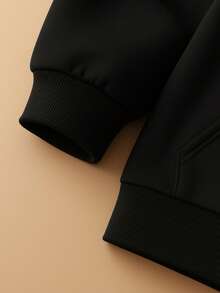 QUICK SILVER Kangaroo Hoodie For Kids, Comfortable Cotton, Various Colors And Sizes - Black - View 2