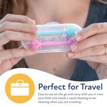 Dr. Talbot's  Ear Wax Removal Tool And Nose Cleaner For Baby With Travel Case - 2-Pack - Girl - 粉紅色和綠色 - 查看 5
