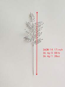 1PC Gorgeous Rhinestone Simulation Flower Sparkling Flower Branch Home Decoration Suitable For Vase Filling, Wedding Decoration, Banquet Gift DIY Creative Bouquet Decoration - Silver - View 4