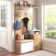 Coat Racks - White,Wood - View 5