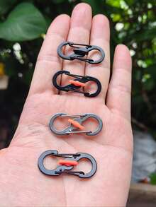 20pcs Outdoor Essentials 8-Shaped Carabiners - Rust-Proof Stainless Steel Anti-Theft Anti-Drop S-Shaped Clips, Push-Button Lock Mechanism, Lightweight , Suitable For Camping, Hiking, Travel, Beach, Backpacking, Commuting, Home Organization - Multicolor - View 11