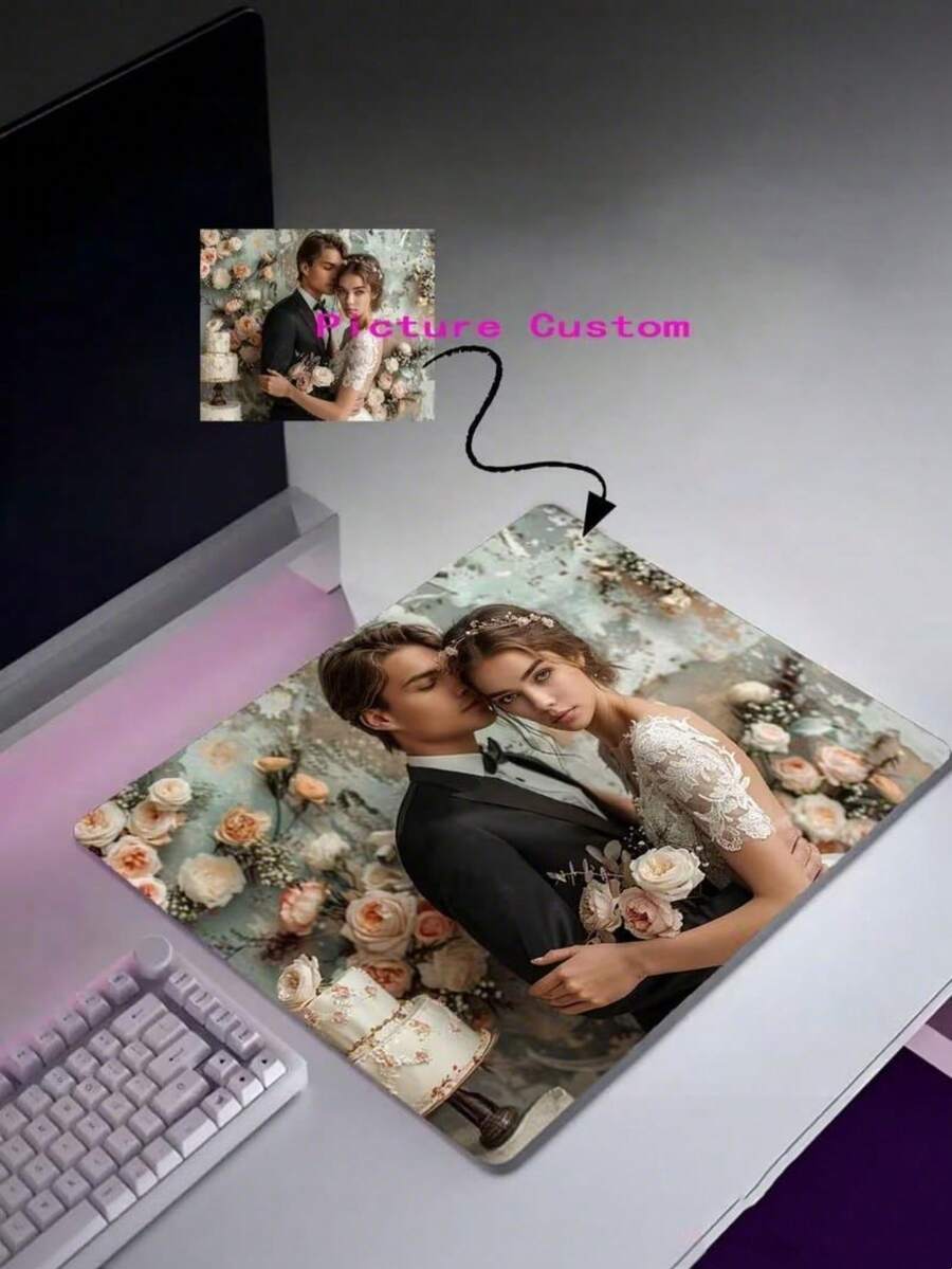 1 tấm lót chuột tùy chỉnh, tấm lót chuột có ảnh gia đình được cá nhân hóa, phụ kiện bàn phím độc đáo, đồ trang trí bàn làm việc văn phòng thanh lịch, quà tặng đồng nghiệp, quà tặng văn phòng tùy chỉnh - Món quà lý tưởng cho nam và nữ, có thể dùng làm thảm để bàn độc đáo, đồ trang trí phòng, phụ kiện bàn làm việc văn phòng hoặc quà tặng cá nhân hóa - Nhiều màu - Xem 1