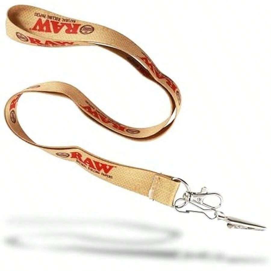 RAW Smokers Lanyard With Key Holder – Hands-Free Accessory. Durable Fabric With RAW Branding. Perfect For Keys, Badges & More - / - 查看 1