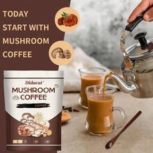 Didacat Mushroom Coffee Powder - 20000 Mg/Serving - Promotes Energy And Focus, Contains Reishi Mushroom - For Women's Health, Suitable For Menopause. - 1瓶 - 查看 3