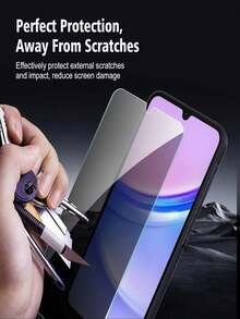 2pcs 9H Tempered Glass Screen Protector, Anti-Spy Anti-Scratch Shatterproof Privacy Screen Film, Compatible With Samsung Galaxy S26 S25 S24 Ultra A57 A56 A37 A36 A17 A26 / 17 16 15 14 13 12 11 Pro Max / 15T 14T Redmi Note 15 13 14 12 14C 13C 4G 5G, Office/Subway Protection - Black - View 9