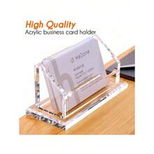 Creative Transparent Acrylic Desktop Storage Card Box For Office Supplies Plastic Business Card Box - Multicolor - View 2