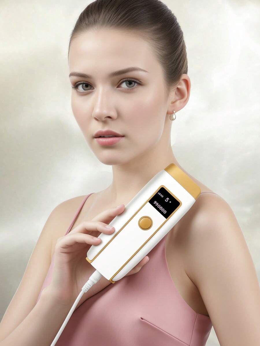 BoBay 1pc Women's Painless IPL Hair Removal Device, 5 Adjustable Levels, 990,000 Flashes, Ice Cooling, Permanent Pulsed Light Laser Hair Removal For Underarms, Legs, Bikini Line, Long-Lasting Effect, Home Hair Removal - Multicolor - View 1