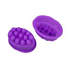 1/2pcs Oval Silicone Mold - Double Cavity Massage Soap Mold, Suitable For Handmade Soap Making - Easy Demold, Durable And Flexible, Can Be Used To Make Creative Handmade Soaps, Also Suitable As Wedding Gifts - Multicolor - View 10