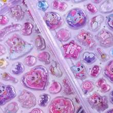 可爱许愿猫水晶浮雕贴纸，3D立体糖果贴纸，适用于剪贴簿、水瓶、冰箱、手机壳、笔记本、奖励礼物、趣味装饰DIY贴纸