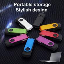 128GB/64GB/32GB/16GB/8GB/4GB/2GB/1GB High-Speed Metal Rotating USB Flash Drive, 8 Color Options, Compatible With Smartphones, Computers, Car Accessories, And Gaming Devices, Secure And Portable File Storage - Black - View 3