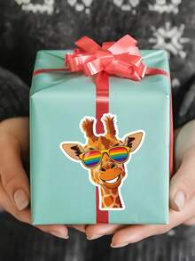 3/1pc Giraffe Wearing Sunglasses Sticker - Fun Sticker, Suitable For Laptop, Water Bottle, Etc.! A Perfect Gift For Animal Lovers, Teenagers, And Nature Enthusiasts. - Multicolor - View 9