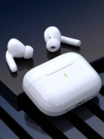 True Wireless Earbuds - Compatible With Apple And Android, Built-In Microphone, Sweat-Resistant Design, Up To 24 Hours Battery Life - White, Earphones > Wireless, Compatible Charging Case