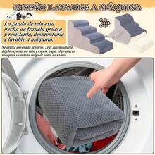 Escalones Antideslizantes, Escaleras para Perros 3 Niveles de Memory Foam - Funda de Franela y Relleno de Espuma de Alta Densidad, Funda de Tela Extraíble y Lavable, para Cama, Sofá (37x60x40CM) - Beis - Ver 5