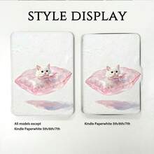 Cute Cat Pattern Dual-Sided Printed Protective Case Compatible With Kindle Paperwhite 5th/6th/7th, Paperwhite 10th/11th/12th, Kindle (Colorsoft)/10th/11th/12th And Other Popular Models, Portable And Fashionable, Kindle Accessories/Kindle Cover - Multicolor - View 7
