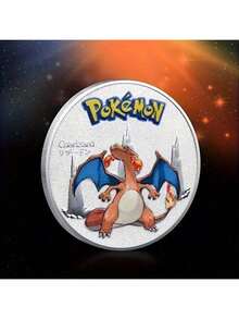 pokemon Monedas de metal de Pokémon, monedas de metal de Pikachu, Charizard, Mewtwo, Pikachu, tarjetas de colección de juego redondas, juguetes de anime - Multicolor - Ver 17