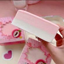 Realistic Sticky Rose Lychee Cake Toy, Squishable Stress Relief Squeeze Toy Gift, Party Favor - Multicolor - View 4