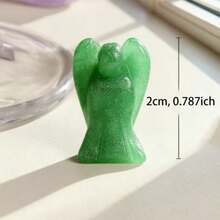 3/6/12 件装绿色和蓝色石英水晶天使吊坠，温暖疗愈，礼品，雕刻，装饰，耳环 - 東陵石 - 查看 3