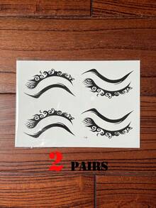 Smokey Eye Makeup Temporary Tattoos, Suitable For Daily, Party, Holiday Events, Lasts 3-5 Days, Can Be Removed With Makeup Remover - Multicolor - View 12