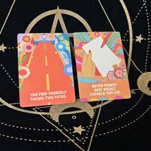 Set de 40 cartas oráculo de gratitud diaria, cartas de adivinación en inglés, baraja de tarot místico, autoexploración, toma de decisiones futuras y adivinación, regalo de Acción de Gracias y Navidad - Multicolor - Ver 4