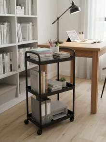 1pc Slim Slide-In Storage Rack, Multi-Tier Narrow Gap Kitchen/Bathroom/Fridge Side Organizer Shelf - Multicolor - View 3