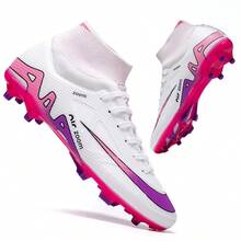 Men's Football Shoes, Women's Football Shoes, AG/FG Nail Shoes, Outdoor/Indoor Sports Shoes, Artificial Grass Football Boots, Unisex - Hot Pink - View 1