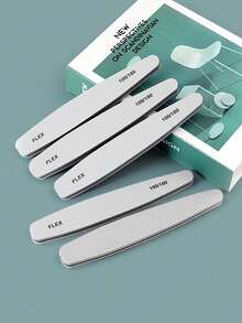 100/180 Grit Double-Sided Nail File And Buffing Block Set, Professional Sponge Nail File Suitable For Acrylic, Gel Nails And Natural Nails, Washable - Grey - View 3
