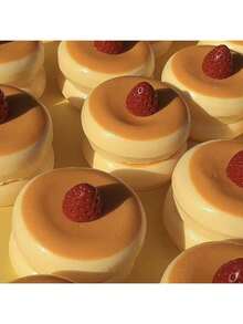 Strawberry Blueberry Souffle Cream Filled, Squishable Fun Realistic Cake Dough, Stress Relief Toy, Fidget Toy, Perfect Gift For Holidays, Birthdays And Parties