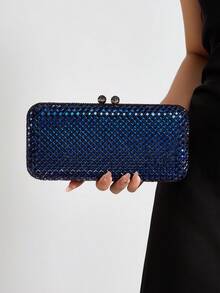 亮片、时尚、优雅、简约、个性化、经典晚宴包，适合约会、日常、下午茶、派对、舞会、俱乐部、生日、晚宴、宴会等场合。 - 寶藍色 - 查看 1