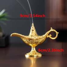 1 chiếc lư hương cổ điển hình nàng tiên ma thuật, đèn cầu nguyện màu vàng trang trí nhà cửa, thích hợp cho khách sạn, phòng khách, phòng ngủ, quà tặng ngày lễ và lễ hội. - Nhiều màu - Xem 9
