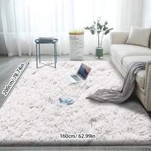 1 件柔软蓬松矩形地毯，厚毛绒地毯，适用于卧室、客厅、防滑防摔大号和小号地毯