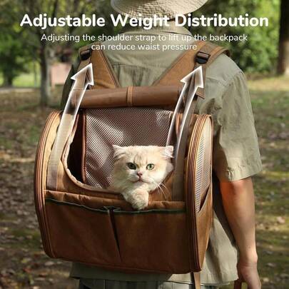 ARC ARCE Expandable Breathable Pet Carrier Backpack, Large Space For Small Dogs & Cats, Portable Astronaut Capsule Design