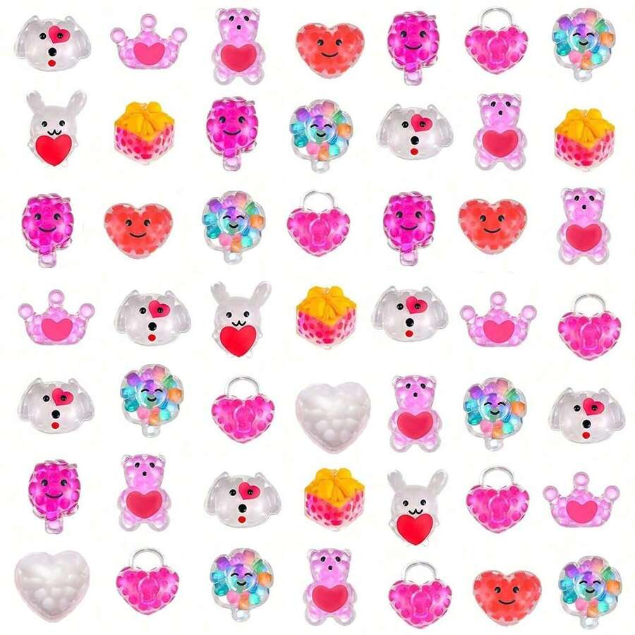 6/12/24/36个装情人节迷你挤压球，青少年学校教室情人节贺卡礼物，派对小礼品，颜色和款式随机 - 情人節 - 查看 1