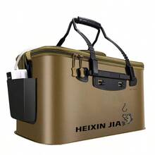 1 Peça Balde de Pesca Portátil para Uso Externo com Tampa, Balde para Peixes Vivos, Balde de Proteção de Peixes, Balde de Pesca Dobrável em EVA, Balde de Água Grosso, Equipamento de Pesca Multifuncional, Caixa de Iscas de Pesca, Balde de Pesca Marítima, Bolsa de Armazenamento de Equipamentos de Pesca - Multicolorido - Visão 11