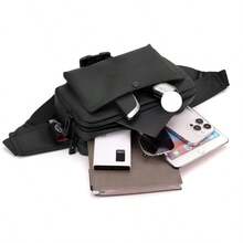 Unisex Outdoor Sports Sling Bag, Waterproof Durable Nylon Shoulder Bag With Anti-Theft Pocket, Adjustable Strap Waist Bag Suitable For Hiking, Climbing, Travel, Daily Use, Lightweight And Spacious Chest Bag For Phone, Wallet, Keys - Multicolor - View 8