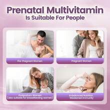 VivoNu 19-In-1 Prenatal Multivitamins, 100-Day Supply, 300 Softgels, Vitamins For Pre-Pregnancy And Postpartum, Lemon Flavor, Contains Folic Acid, Probiotics, Biotin, Zinc, Vitamins D3, K2, B6, B12, C, And More - 3bag - 查看 5