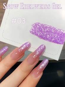 12毫升 冬春美甲 雪绒花 白色 蓝色 粉色 红色 闪粉凝胶指甲油 2026 全效美白 流行白色闪光 新年亮片 情人节美甲 适用于美甲沙龙 家用DIY美甲 美甲用品 - 彩色 - 查看 12