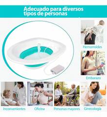 TendenciaKit De Baño Eléctrico Sitz Para Hemorroides Y Cuidado ÍntimoCalidad premium - Blanco y verde - Ver 7