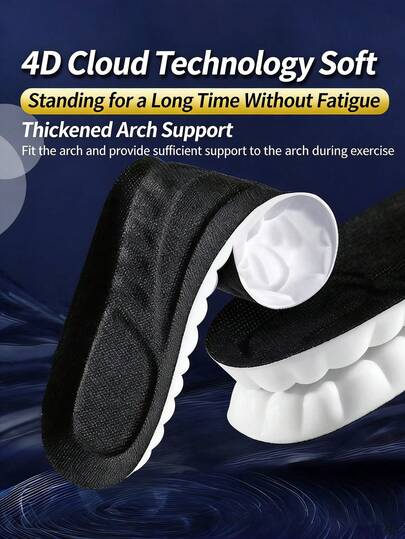 4D Dynamic Arch Support Insoles Ultra Cushioning Memory Foam & Shock Absorbing Gel Pressure Relief & Anti-Odor Technology For Running, Hiking, Work Comfort Shoe Inserts For Standing All Day Sports, Outdoor, Travel, Fitness Essential (Men/Women, Multi Sizes) Insulation, Galentines, Puppy, Carnival, Shoe, Spring Summer Picks, Brides Maid Gifts, Beach, Women's Day, Wedding Favors, Y2k, Bedroom, Car Accessories Women, Kitchen Decor Cute Stuff, Mother's Day Gift, Bedroom Decor, Garden, Kitchen Decor, Summer, Beach, Room Decor, Squishy, Graduation