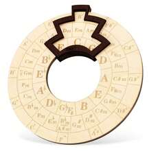 木制旋律工具，圆形旋律和弦工具，音乐移调配件，木制和弦轮，适用于音乐家、音乐初学者和作曲家，用于音符、和弦和调号。 - 彩色 - 查看 2