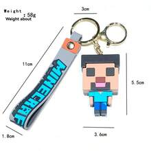New Creative Minecraft 3D Sandbox Game Keychain, Couples Keychain Bag Pendant - Multicolor - View 5