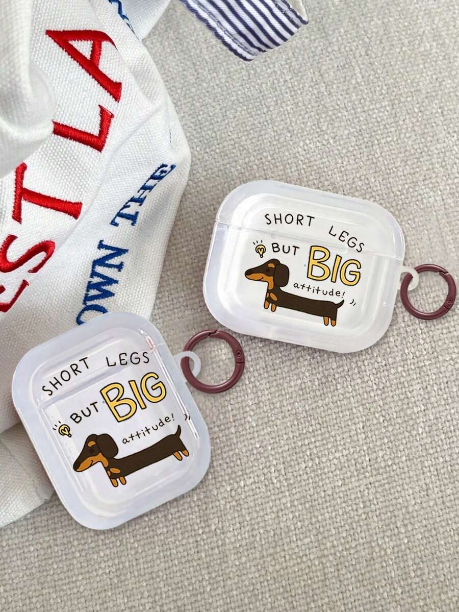 1 hộp đựng tai nghe Bluetooth không dây tương thích với Apple 1/2/3/4/Pro/Pro2/Pro3, họa tiết chó Dachshund sống động. - Nhiều màu - Xem 1