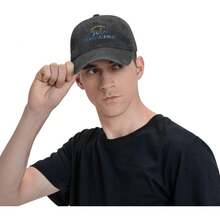 Embry-Riddle Baseball Cap Adjustable Classic Vintage Low Profile Washed Cotton Dad Hat For Men - Black - View 8