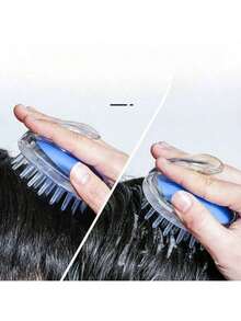 1-Piece Crystal Clear Shampoo Brush, Silicone Scalp Massage Shampoo Brush For Daily Hair Washing And Scalp Care, Transparent Crystal Design For A Sleek And Visually Appealing Look, Soft Silicone Bristles Gently Massage The Scalp To Boost Circulation And Relieve Tension, Effective For Deep Cleansing Removing Dandruff And Excess Oil, Suitable For Wet And Dry Scalp Use, Lightweight And Easy To Grip For Comfortable Shampooing, Durable Silicone Material For Long-Lasting Performance, Essential Hair Care Tool For A Refreshing And Relaxing Shampoo Experience - Multicolor - View 6