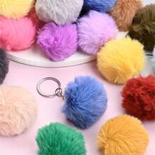 15/30/60/90 Stück Mehrfarbige Plüsch Herz-förmige Anhänger Schlüsselanhänger Tasche Auto DIY Dekoration, Muttertag Geburtstags Party Geschenk für Familie & Freunde - Verschiedenfarbig - Übersicht 7