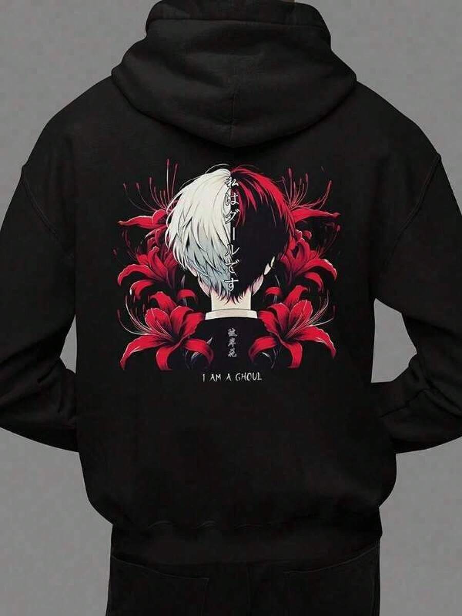 Men Outdoor Hoodies & Sweatshirts - Black - View 1