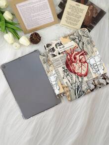 Ốp bảo vệ máy tính bảng họa tiết ghép hình trái tim và cơ thể người, tương thích với iPad 9.7/10.2/10.5/10.9/12.9/Pro 11 (thế hệ thứ 10), tương thích với Samsung Galaxy Tab S6 Lite phiên bản 10.4 inch, tương thích với Kindle Paperwhite thế hệ thứ 12 năm 2024, Kindle (thế hệ thứ 11) phiên bản 2022, Kobo Clara Color, được trang bị lớp bảo vệ chống rơi mềm mại, chức năng tự động bật/tắt màn hình/mở màn hình thông minh. - Nhiều màu - Xem 3