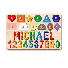 Personalized Name Puzzle, Baby Name Puzzle, Early Educational Toy For Baby Boys Or Girls, 3D Letter Puzzle Toy, Wooden Letter Puzzle, Easter, Halloween, Thanksgiving, Christmas Gift, Baby's 1st Birthday Gift, Wooden Puzzle, Personalized Gift, Birthday Gift, Customized Wooden Puzzle Toy, Anniversary Gift, Building Block Gift Set - Rainbow 4th Row - View 9