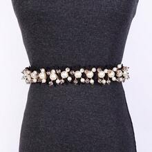 1pc Shiny Daisy Bohemian Palace Style Elastic Headband - Black - View 6