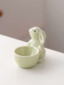 1pc Rabbit Shaped Egg Holder - Cute Design, Easter Decor, Elegant Home Accessory, Ceramic Craft, Suitable For Dining Room, Home Decor, Holiday Decoration And Gift - Multicolor - View 26